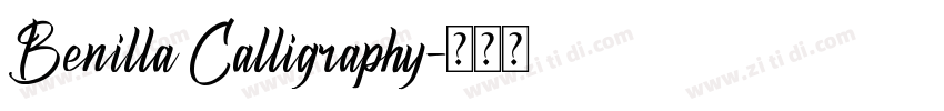 Benilla Calligraphy字体转换